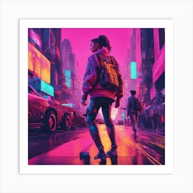 Cyberpunk Neon Art Print