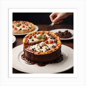 Chocolate Pizza Art Print