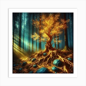 Tree In The Forest 37 Art Print