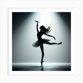 Ballerina Silhouette Art Print