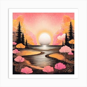 Apricot world 1 Art Print