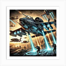 Stormhawk Gunships Heavy Aerial Support Art Print