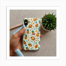 Pineapple Iphone Case Art Print