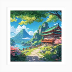 Japanese Landscape Art Print