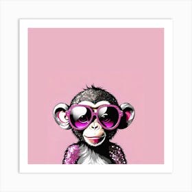 Monkey Pnk Art Print