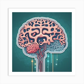 Brain Illustration 3 Art Print