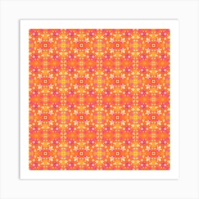 Desktop Pattern Abstract Orange Art Print