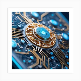 Computer Circuit Board 1 Art Print