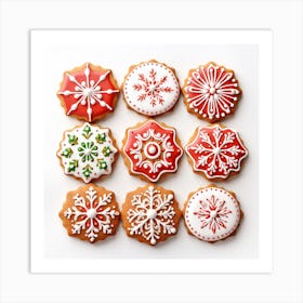 Snowflake Cookies Art Print