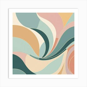 Abstract Wavy Pattern Art Print