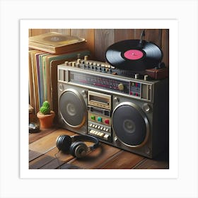 Old School Boombox 4 Art Print