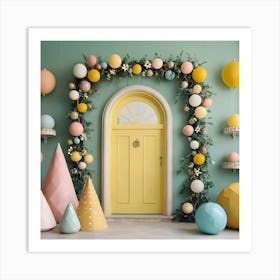 Polka Dot Door Art Print