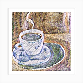 Subdued Coffee Tile Art Print