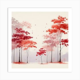 Japanese maple trees Art Print