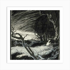 Wolf In The Woods Art Print