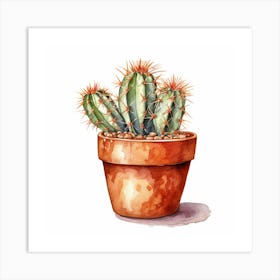 Watercolor Cactus 14 Art Print