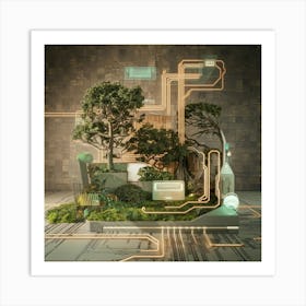 Futuristic Garden Art Print