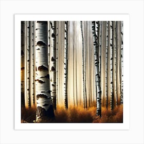 Birch Forest 24 Art Print