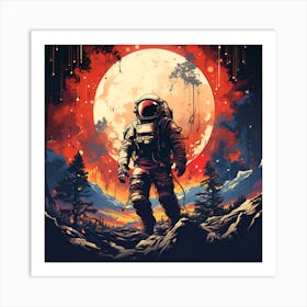 Space Astronaut Art Print