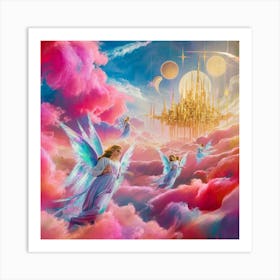 Angels In The Sky 4 Art Print