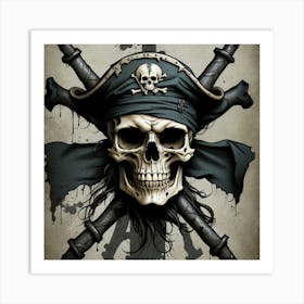 Pirate Skull Art Print