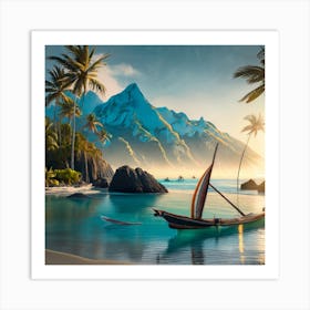 Generationgeneration5beach Scene With Na Art Print