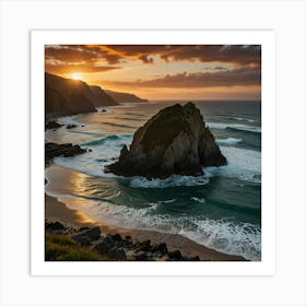 Sunset At The Coast 1 Art Print