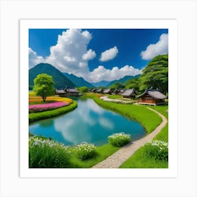 Korean Village Art Print