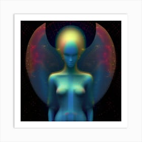 Angel artwork print, atmospheric. "Avenging Angel" Art Print