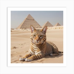 Egyptian pharaoh cat1 Art Print