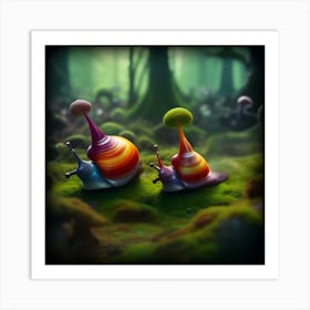 Alien Snails 5 Art Print