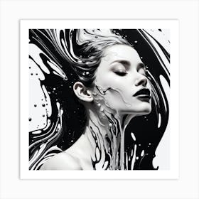 Black And White Painting 2 Art Print