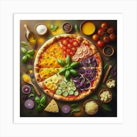 Rainbow Pizza 1 Art Print