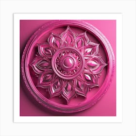 pink glassmade mandala Art Print