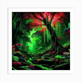 Psychedelic Forest 2 Art Print