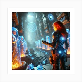 A Stunning Sci Fi Scene Featuring Nerys, A Fiery H Poster