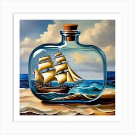 Ship In A Bottle 1 Art Print