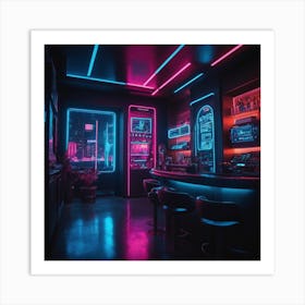 Dope Neon Bar Art Print