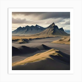 Black Sand Dunes Art Print