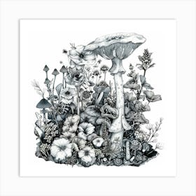 Mushroom Garden Art Print