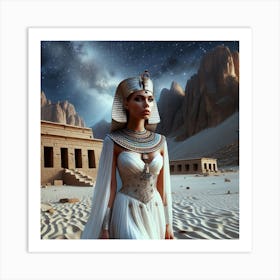 Egyptian queen under the stars Art Print