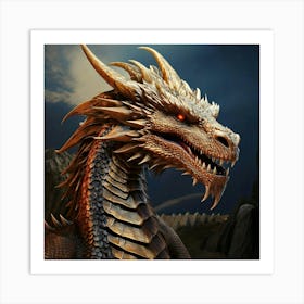 Firefly Majestic Earth Dragon A Regal And Powerful Mythical Creature 71064 Art Print