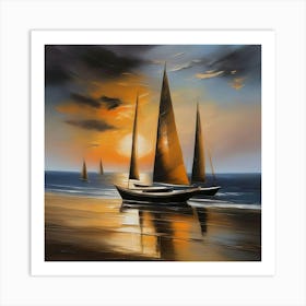 Beach Sunset Art Print