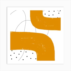 Minimal Yellow Abstract Painting Art Print