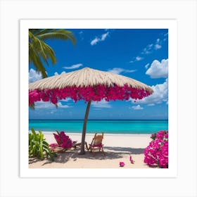 Cottage On The Beach Art Print