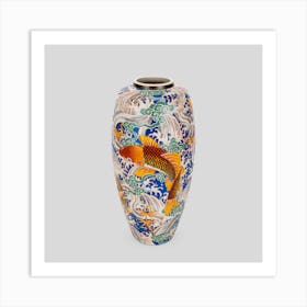 Koi Fish Vase Art Print