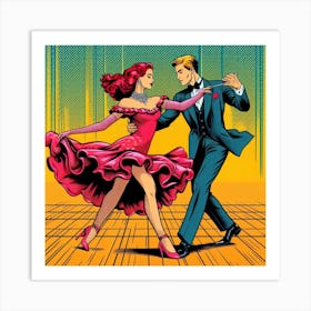 Ballroom dance, pop art Art Print