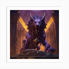 Purple Wolf Art Print