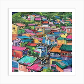 Colorful Houses Art Print