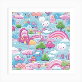 Kawaii Wallpaper Art Print